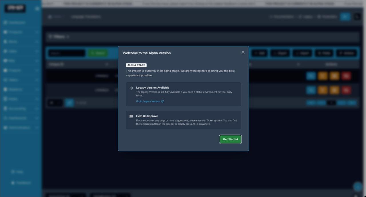 Version Marquee and Modal