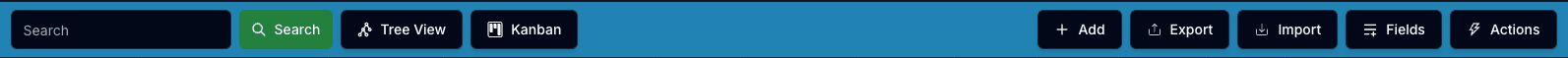 Tree View page button in the listing header