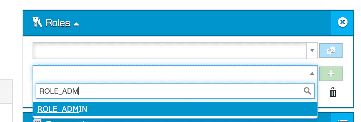 Assign roles to the user